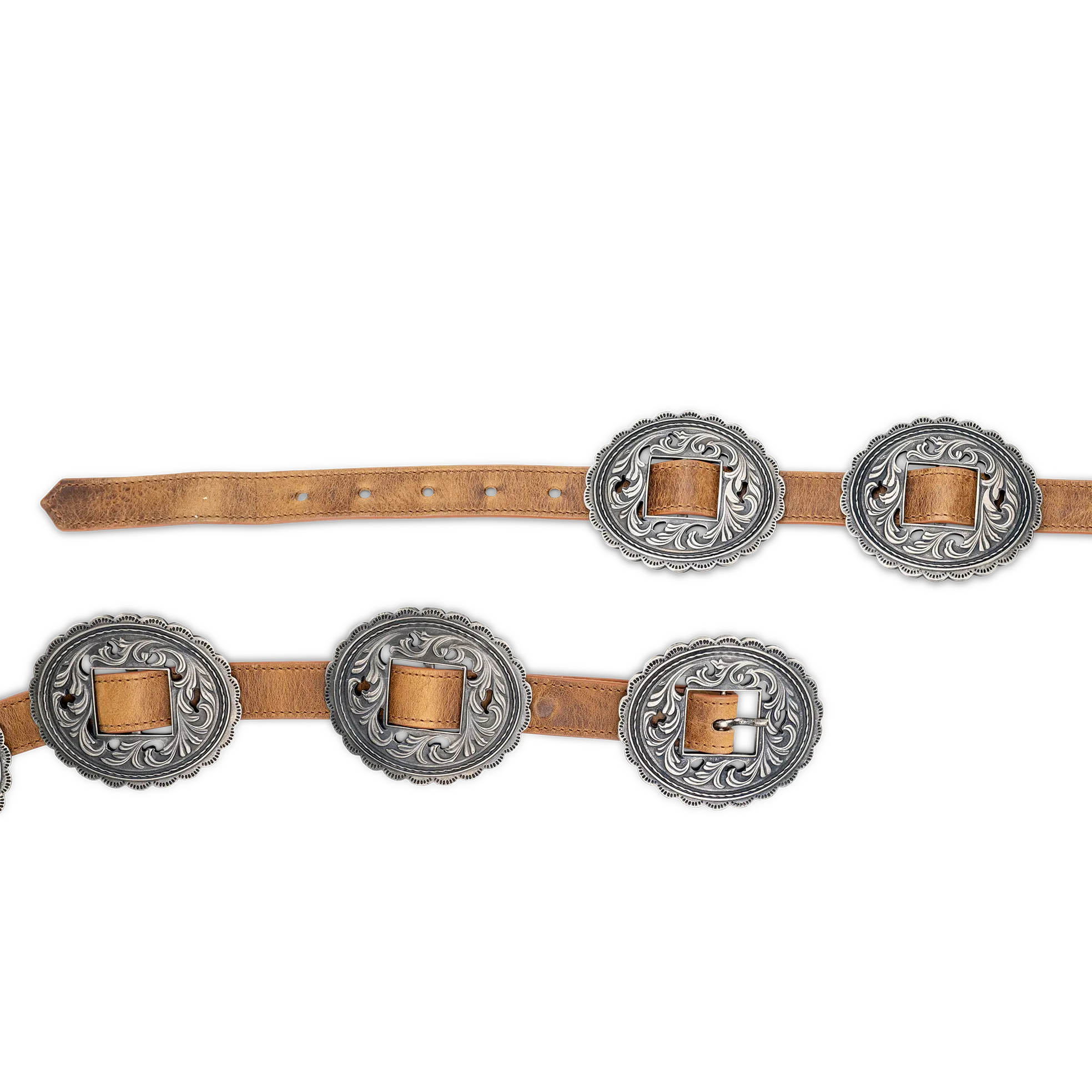 Lane Silver Concho Belt - Desert Clay