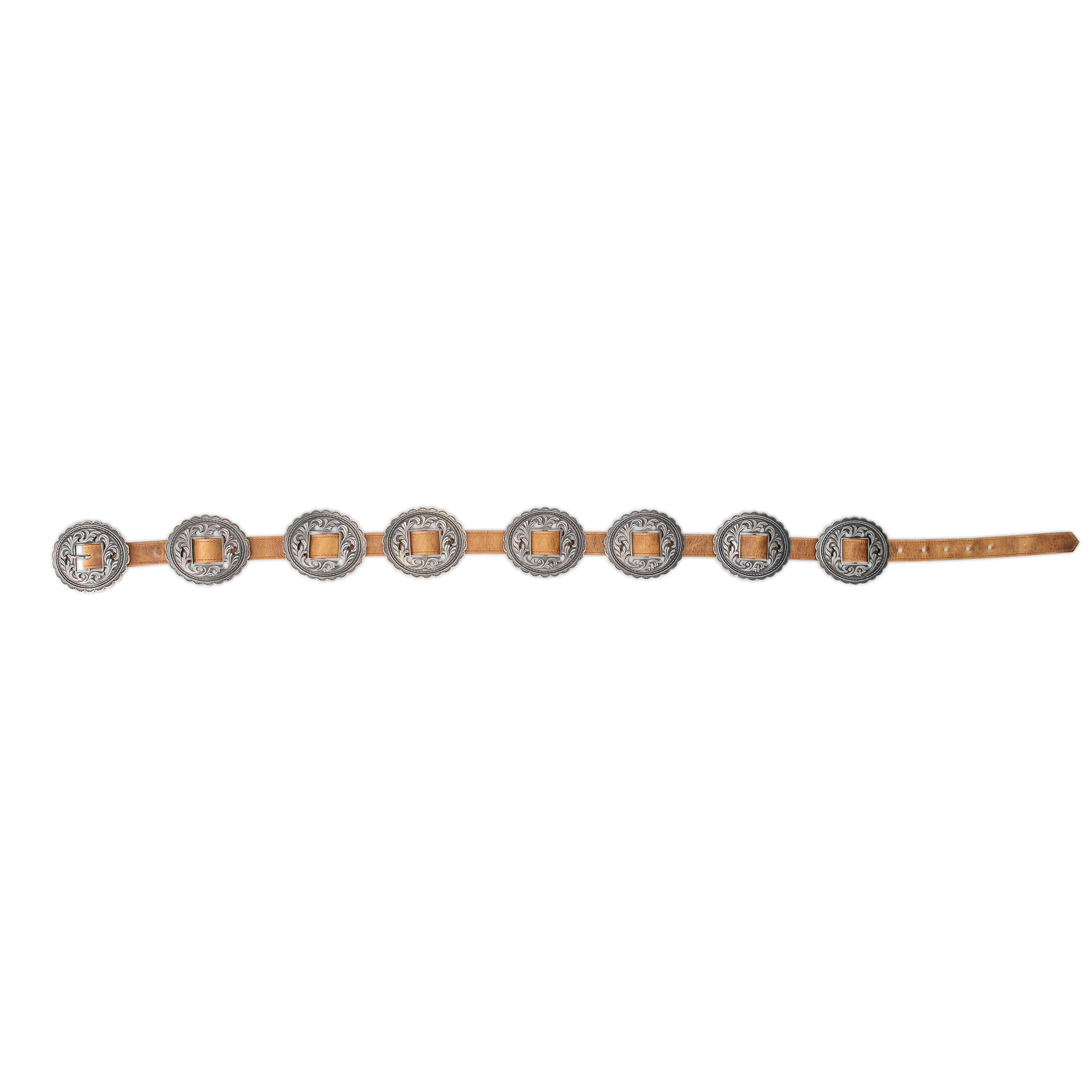 Lane Silver Concho Belt - Desert Clay