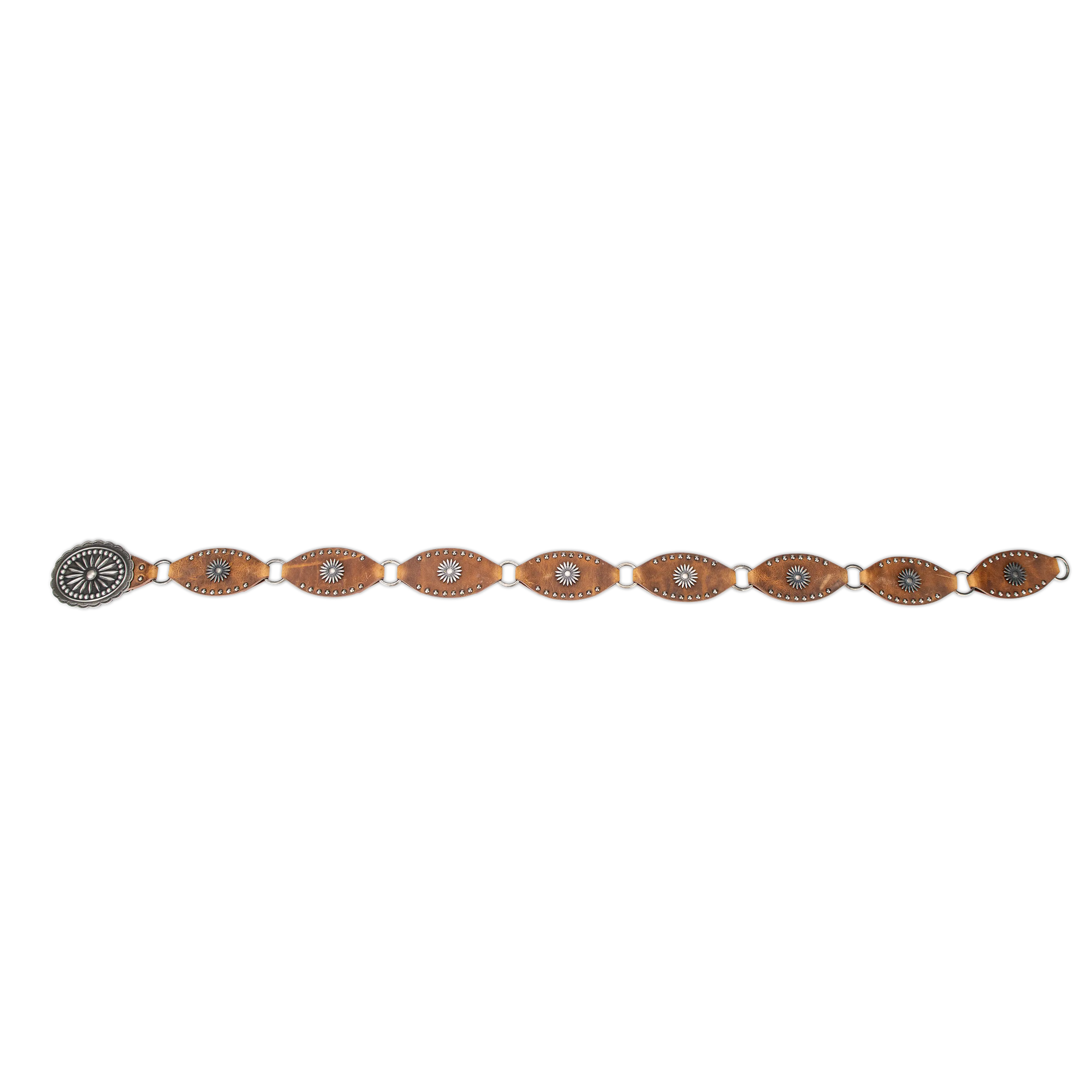 Lane Silver Disc Belt - Desert Clay