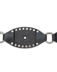 Lane Silver Disc Belt - Jet Black