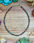 14” Pink sea sediment Choker – Sterling Silver Pearls