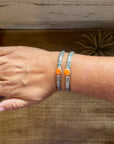 Orange Spiny Oyster Cuff Bracelet – Sterling Silver