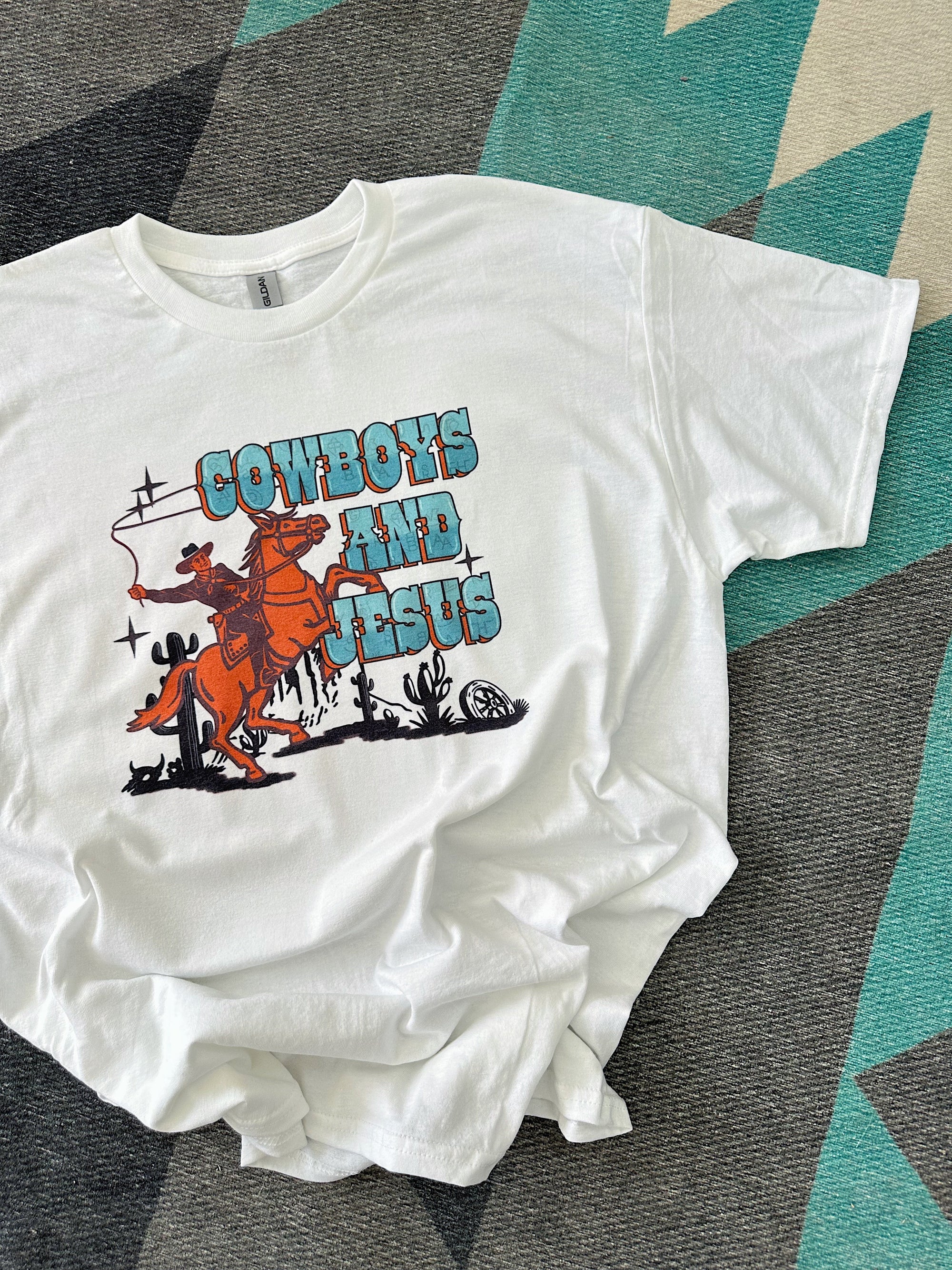 Cowboys &amp; Jesus TEE or CREWNECK