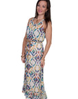 Beaded Neck Line Maxi Dress - E24