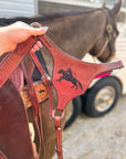 Chocolate Suede Bootstitch Breast Collar