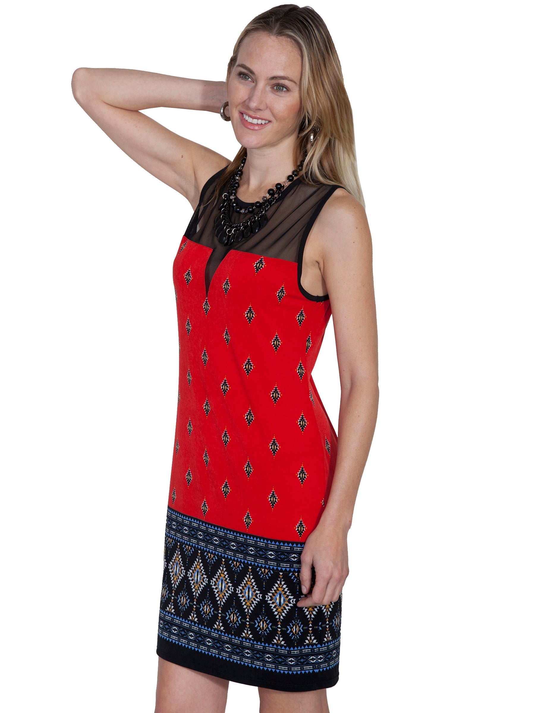 Tank Dress W/mesh Inset - E280