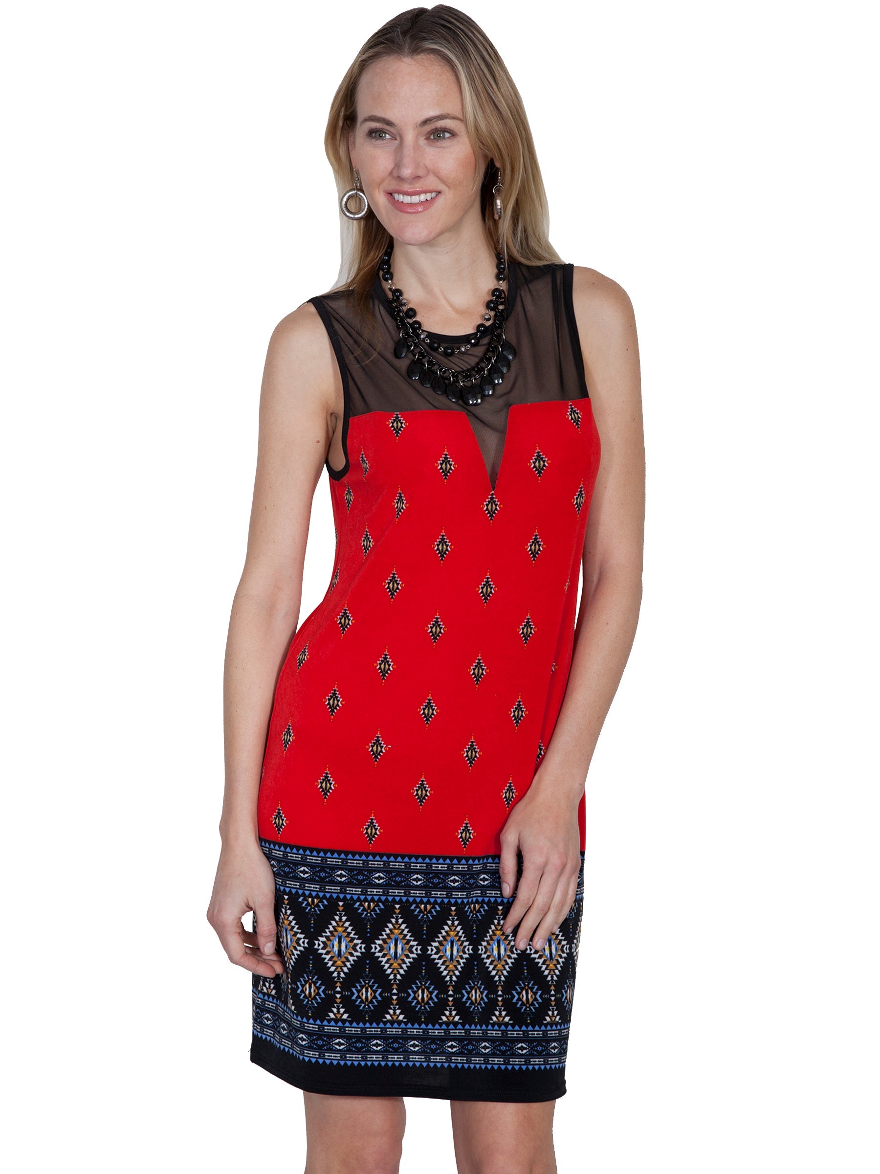 Tank Dress W/mesh Inset - E280