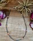 Nevada Opal Nugget Necklace – Sterling Silver Pearls – Handmade by The Bijoux FAB – 19"