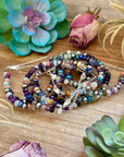 6.25” Mixed Gemstone Bracelet – 6mm Sterling Silver Pearls