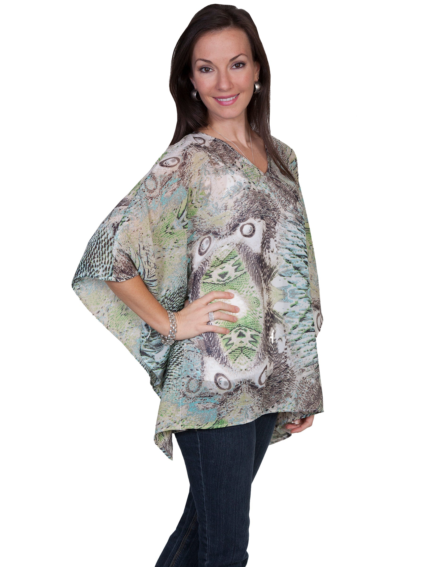 Printed Kaftan Blouse - E80