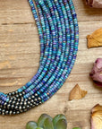 Sterling Silver Pearls choker and Purple Dolomite Heishi