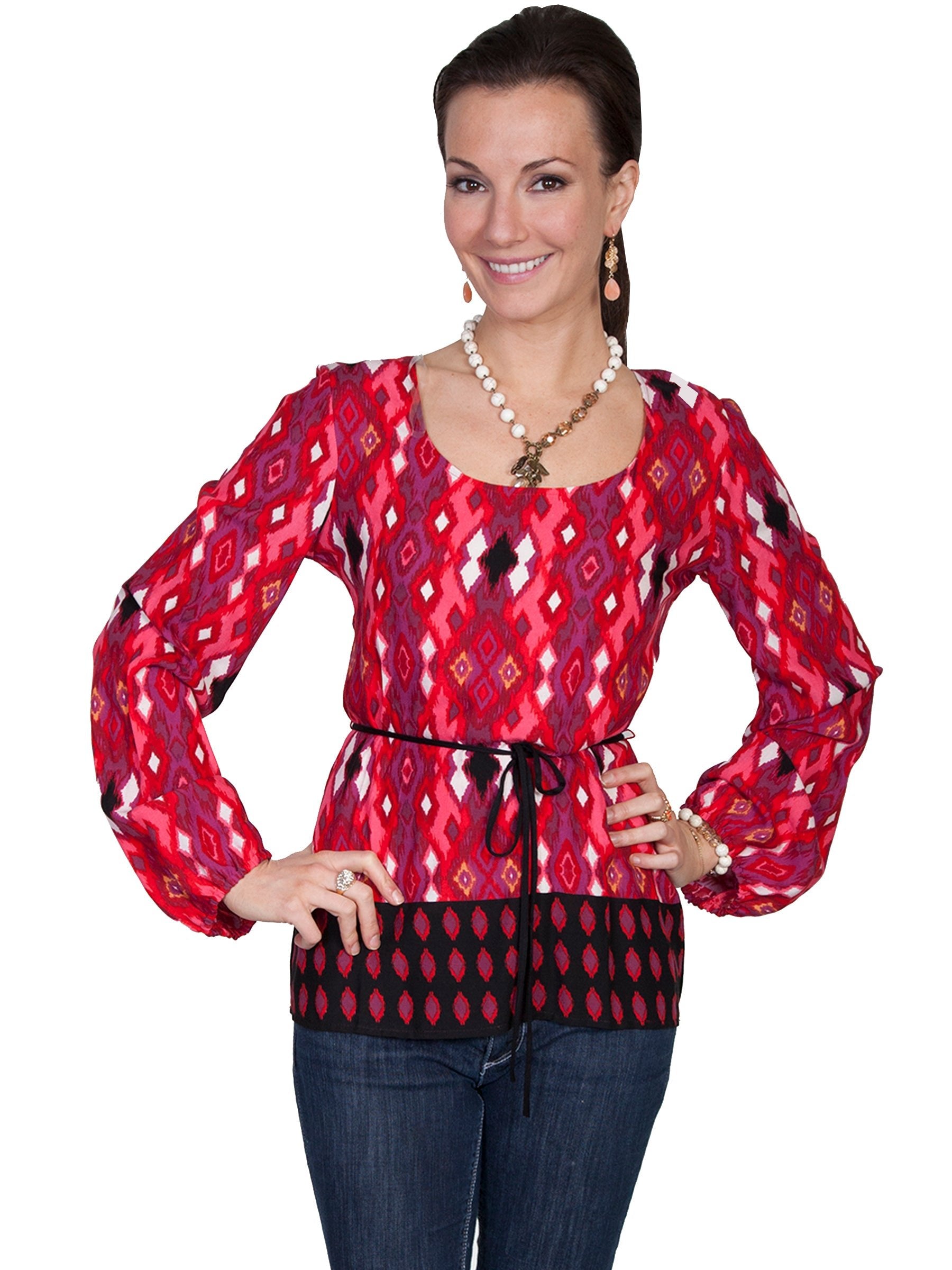 Scoopneck Tunic W/3/4 Sleeve - E91