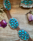 Turquoise Concho Belt – Sterling Silver – Native Made DM – One of a Kind
