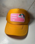 Jesus Loves You vintage trucker hat