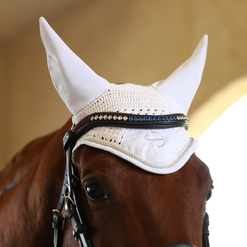 European Cotton Ear Net - White