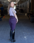 Charlie Short Sleeve Lace Riding Shirt - Light Amethyst