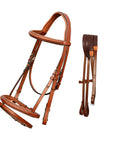 ExionPro Twin Designer Fancy Stitched English Snaffle Bridle with Reins