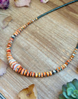 22” Orange & Turquoise Graduated Necklace