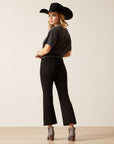 Womens HighRise Jazmine Kick Flare- Black