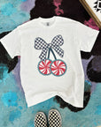 Candy Cane Bow TEE or CREWNECK