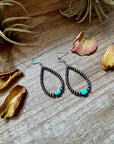 Sleeping Beauty Turquoise Teardrop Earrings – Sterling Silver