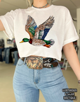 Faux Rhinestone Mallard TEE or CREWNECK