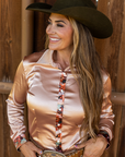 WORLD NEEDS MORE COWBOYS SATIN PERFORMANCE RODEO SHIRT