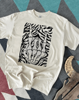 Zebra Skelly Hand TEE or CREWNECK