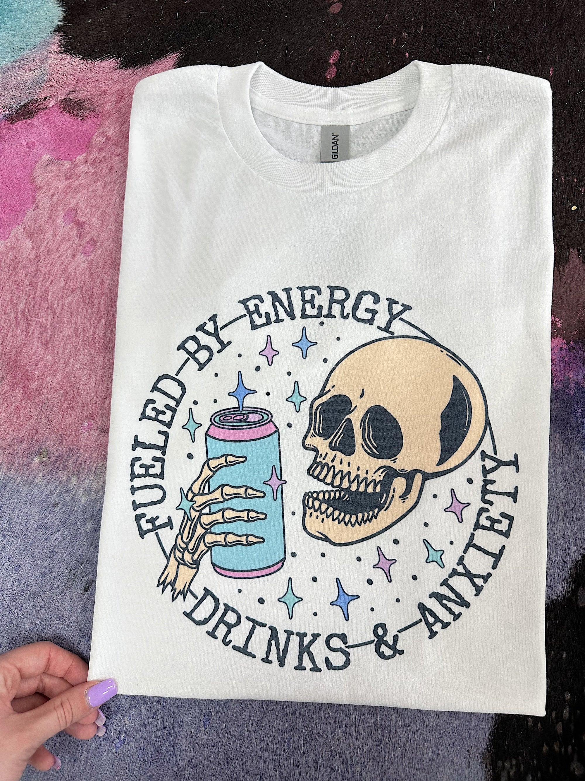 Energy Drinks &amp; Anxiety TEE or CREWNECK