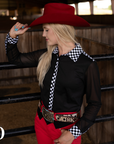 FINISH LINE SATIN MESH PERFORMANCE RODEO SHIRT