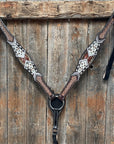 Dark Oil Cowhide Breastcollar 