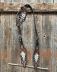 Dark Oil Cowhide One Ear Headstall / Bridle 