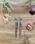 Turquoise earrings chic dangle - real turquoise