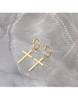 Dangle cross earrings