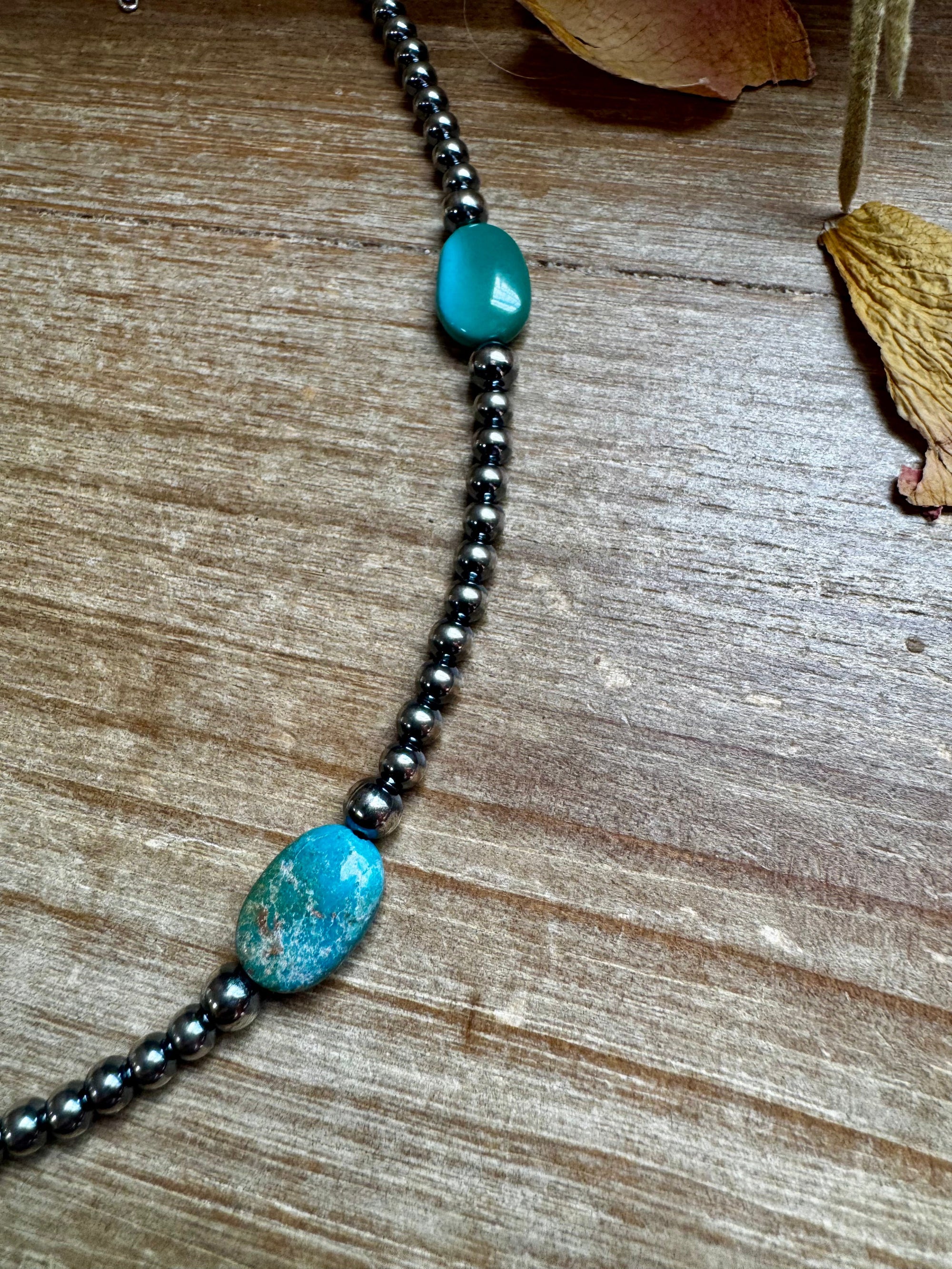 15-Inch Turquoise Necklace with 4mm &amp; 5mm Beads