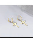 Dangle cross earrings