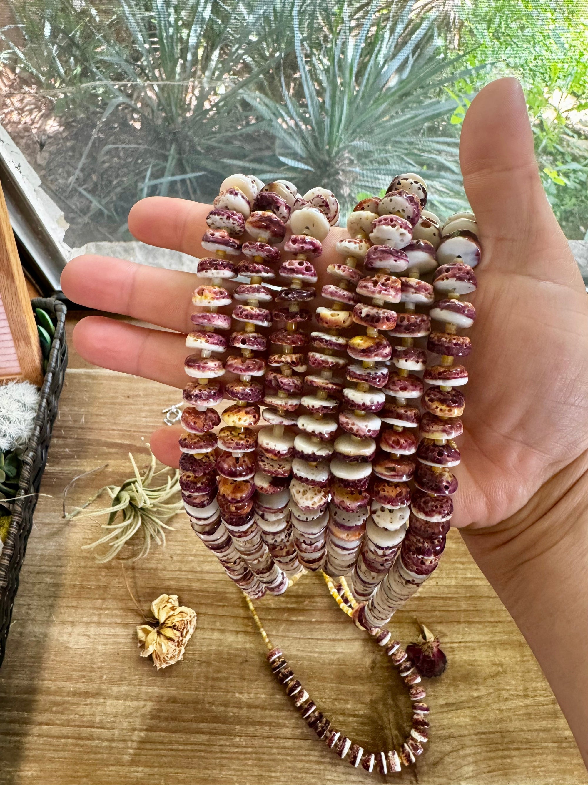 26 Inch purple spiny with turquoise &amp; shell