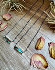 Sterling Silver Bar Necklace with 
