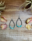 Sterling Silver Pearl & Colorful Heishi Drop Earrings