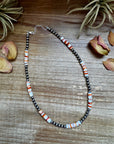 17-Inch Sterling Silver Pearl & Spiny Oyster Necklace