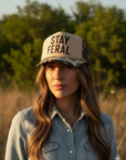 Stay Feral Camo Trucker Hat