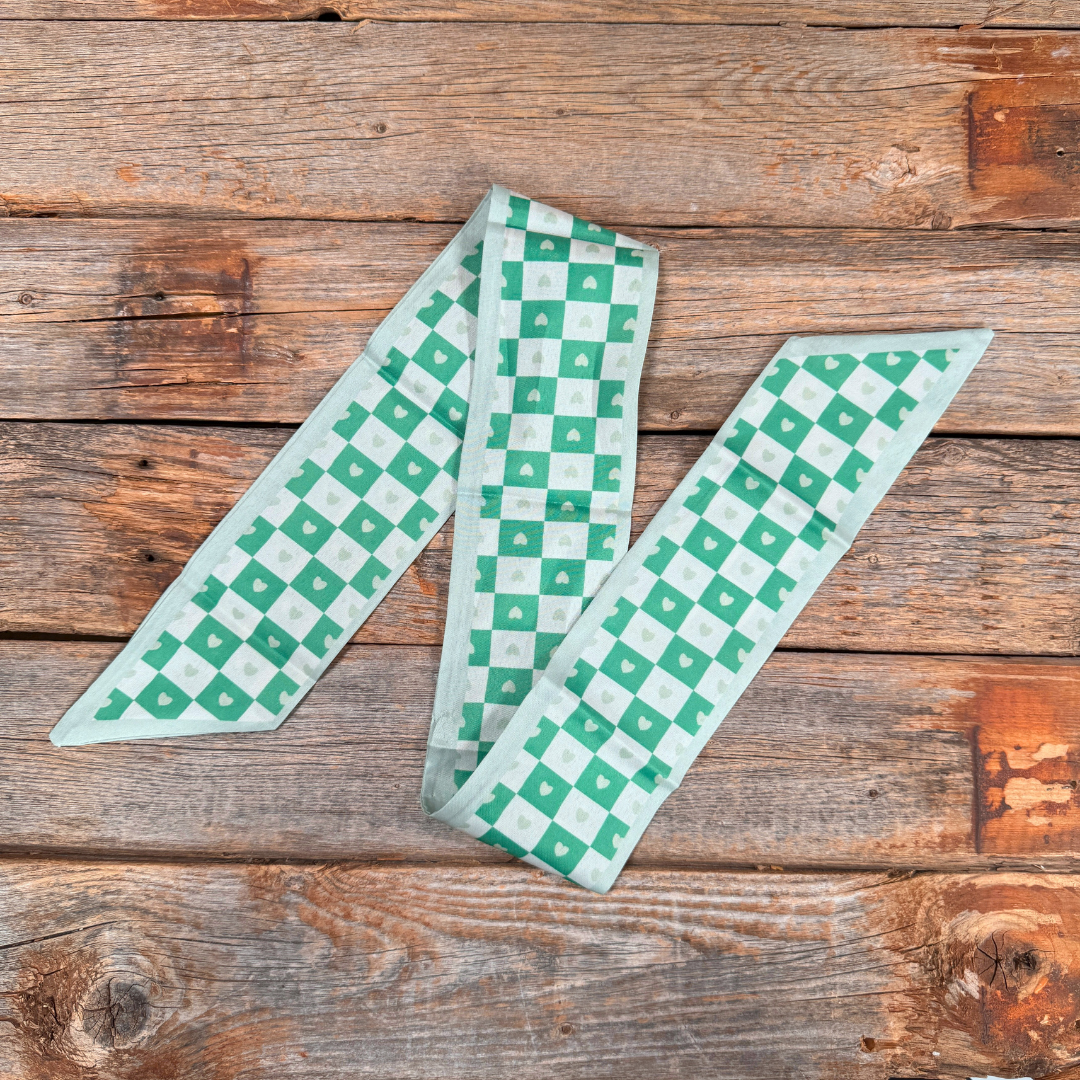 Green Western Skinny Mini Wild Rag Scarf / Cowgirl Necktie 