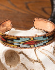 Multicolored Western Copper Rustic Fashion Cuff Bracelet