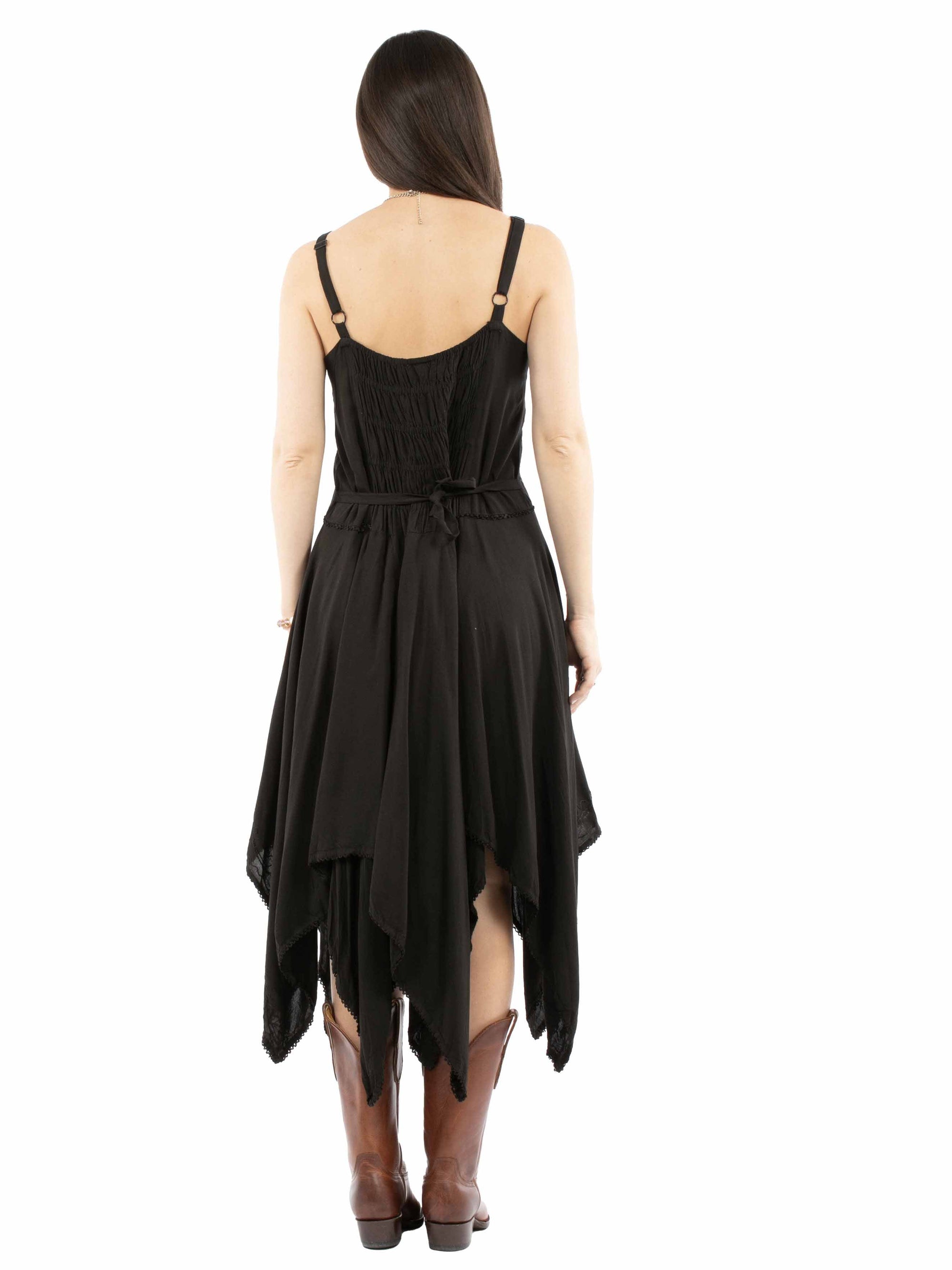Emb.dress W/handkerchief Bottom - HC1001