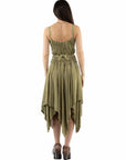 Emb.dress W/handkerchief Bottom - HC1001