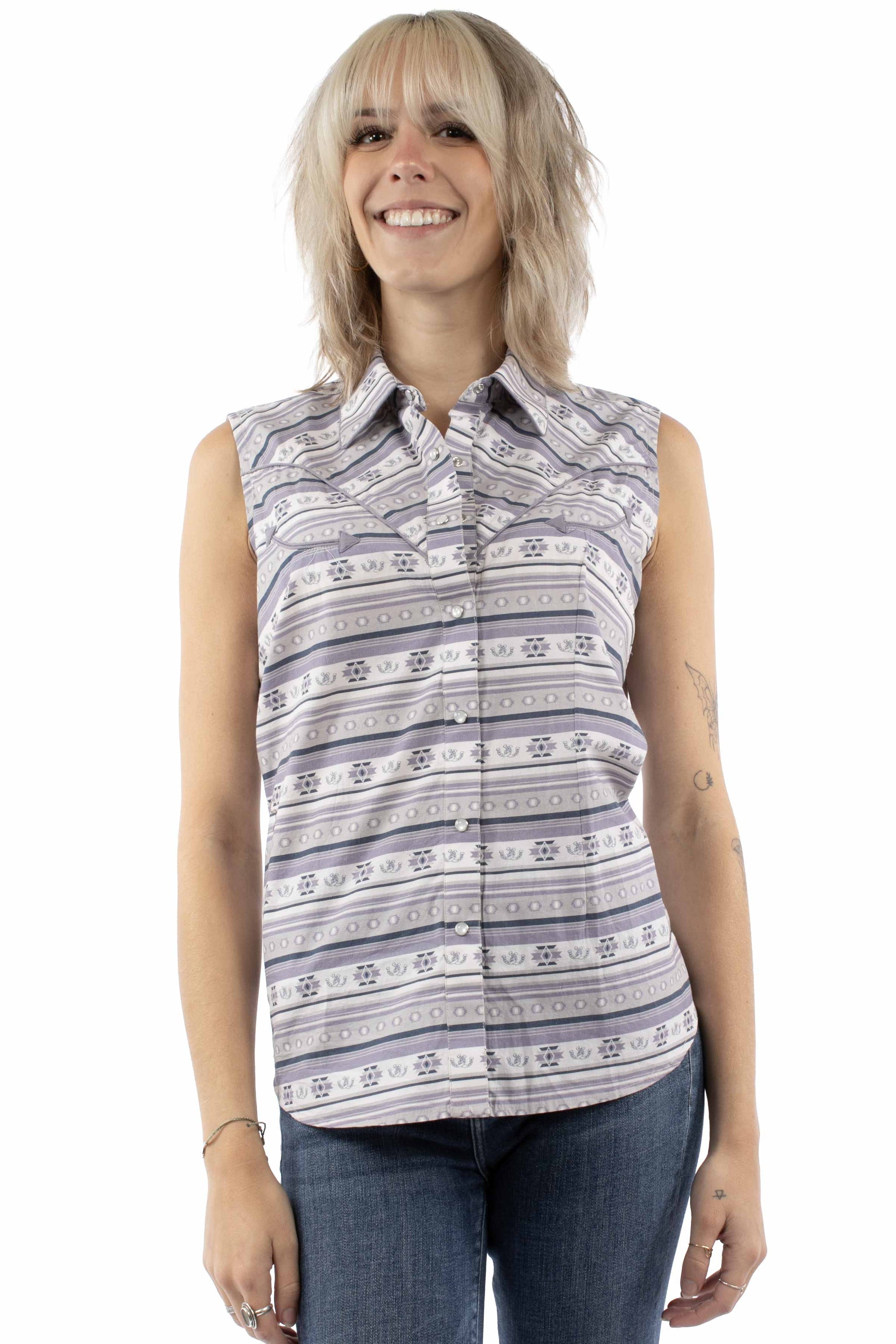 Sleeveless Top Southwest Print - HC1005