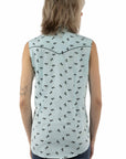 Sleeveless Horse Print Top In Black