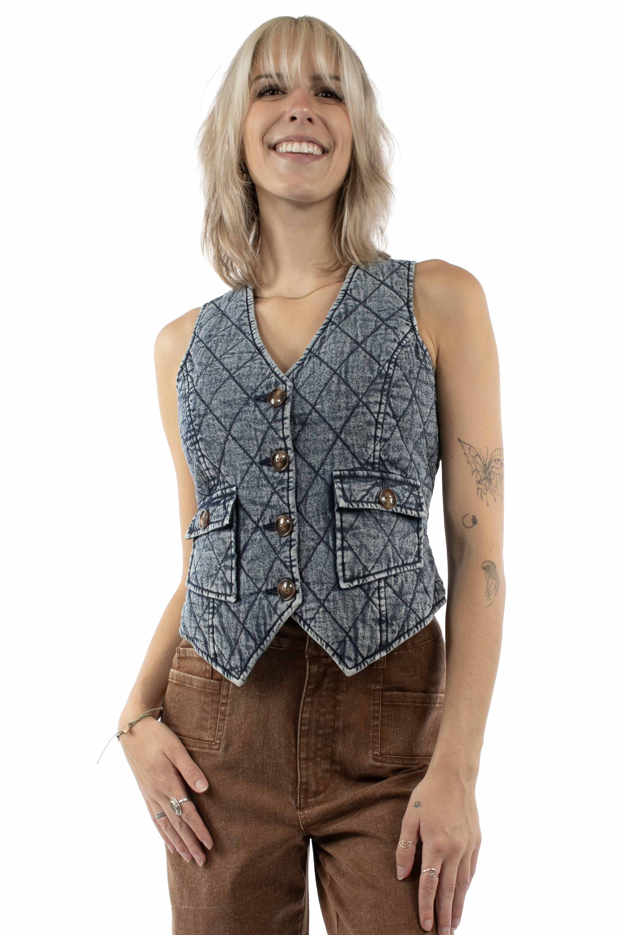 Scully Leather Quilted Vest