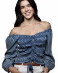 Smocked Square Neck Top - HC1023