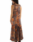 Paisley Floral Rayon Dress With Sleeves